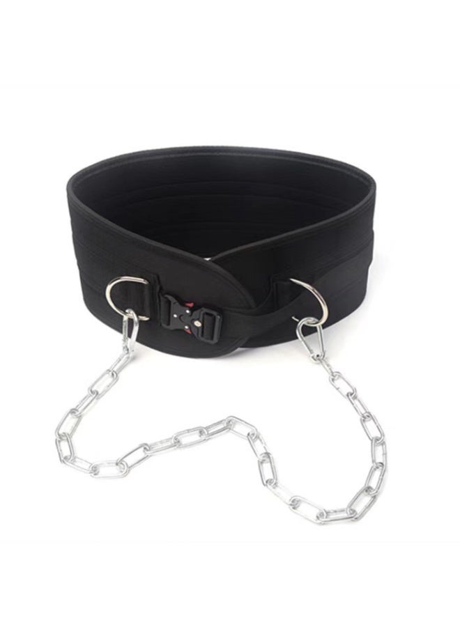 HUMJO Weighted Dip Belt with Chain — Men's Adjustable Fitness, Weightlifting, and Squat Training Belt for Gym Strength Training - Image 2