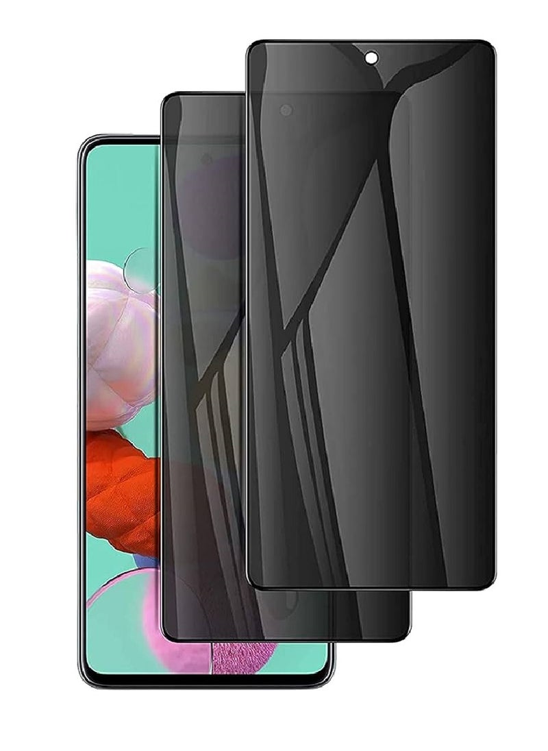we3 2 Pieces Tempered Glass Screen Protector Anti-Spy Privacy Designed For Samsung Galaxy A51 4G Full Screen Coverage And Bubble Free - Image 1
