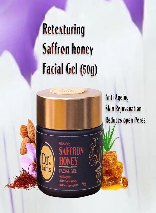 DR. TALAT'S Retexturing Saffron Honey Facial Gel - 50g | Anti Ageing | Skin Rejuvenation | Reduces Open Pores - Image 2