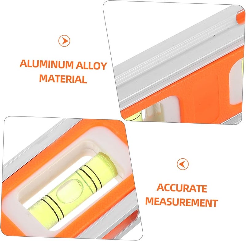 Mini Aluminum Alloy Level Tool with Bubble Vials for Construction Engineering Compact Shock Resistant Design - Image 4