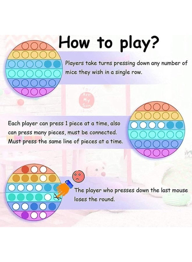4 Pack Bubble Pop It Fidget Toy Set, Sensory Game for Kids and Adults, Suitable for Autism and Special Needs Stress Relief with 4 Shapes Heart, Circle, Octagon and Square (Random Color) - Image 3