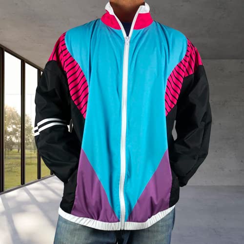 Funny Guy Mugs Dope 80s & 90s Retro Neon Windbreaker, Medium - Image 3