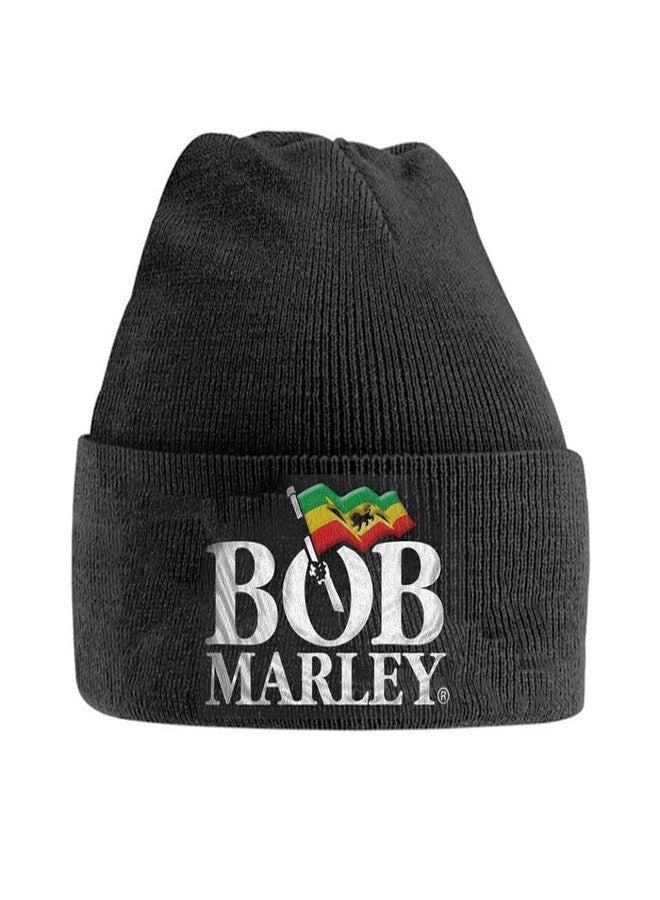 Bob Marley Logo Beanie Black