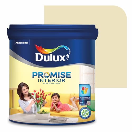 Dulux Promise Interior Emulsion Paint (1L, Apple White) | Wall paint with Chroma Brite Technology for brighter longer-lasting colors | Rich finish | Anti-chalk | Water-based | 3-year warranty - Image 1