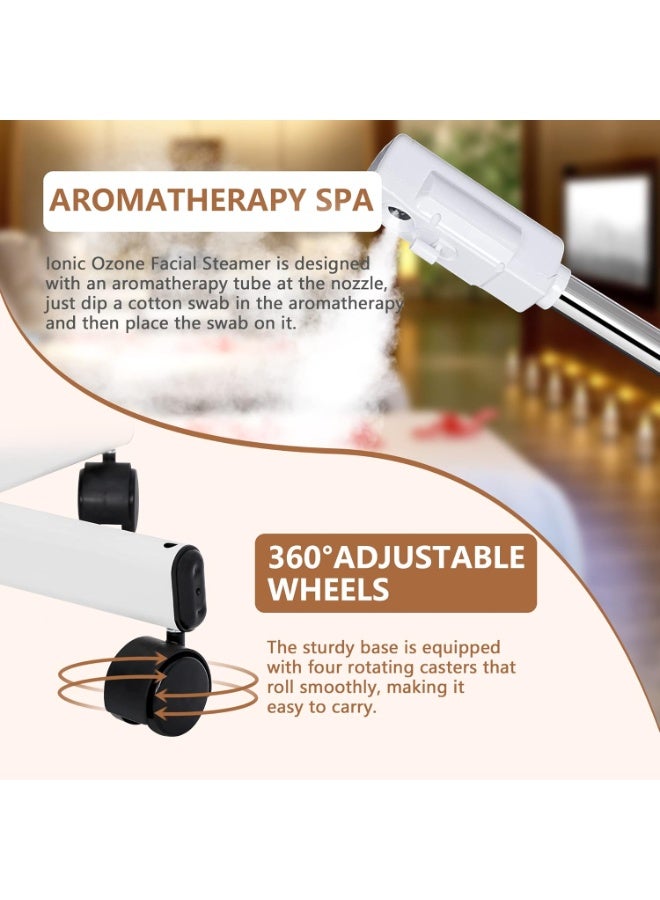 NOVA Professional Facial Steamer On Wheels Ionic Ozone with Hot Mist Function Stand for Personal Home Salon Spa Skin Cleaning  - Image 2