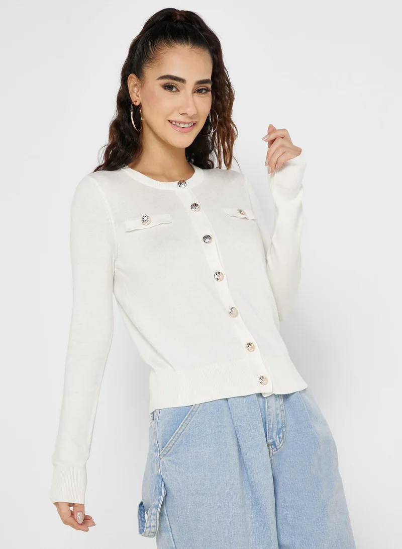 BRAVE SOUL Knitted Cardigan With Pocket Detail