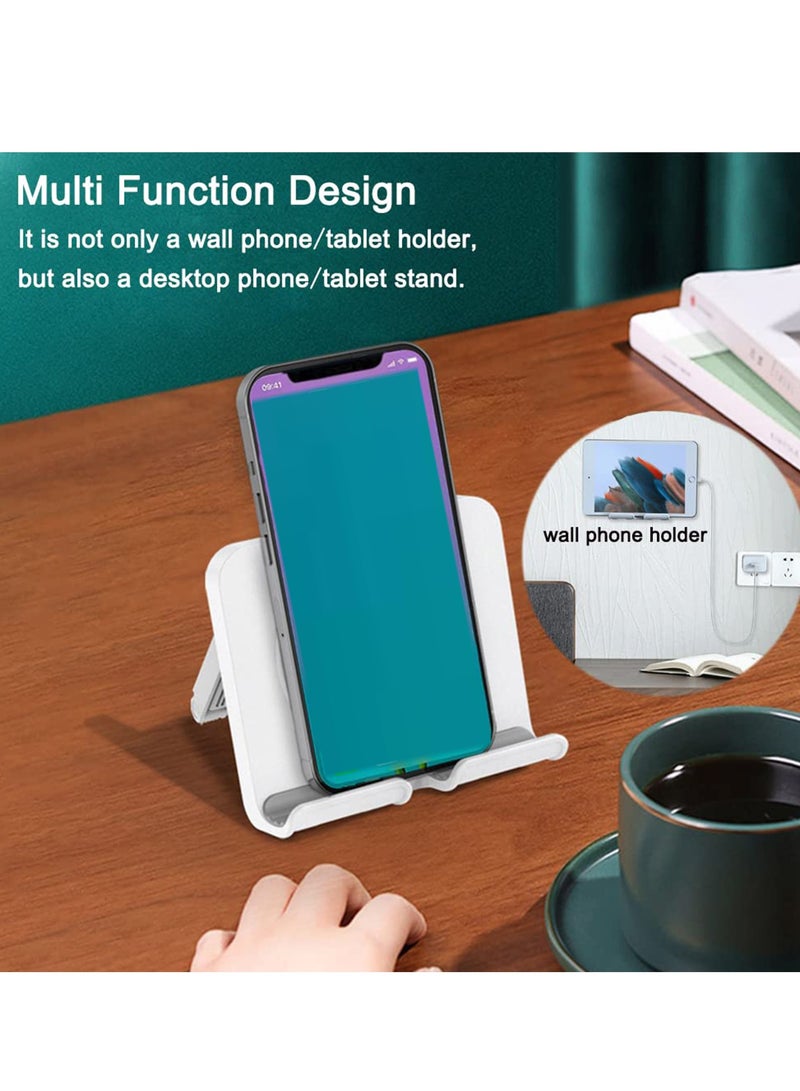 Excefore Shower Phone Holder Multi Functional Removable Lazy Cellphone Holding Tool Universal Adjustable Waterproof Cellphone Stand Tablet Wall Mount Self Adhesive for Bathroom Bedroom Kitchen - Image 3