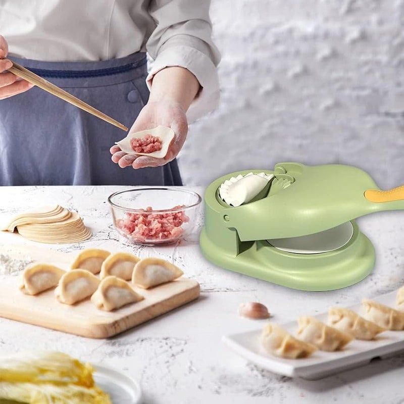 ATEVON 2-in-1 Dumpling Maker – Multi-Purpose Press Mould for Gujiya, Momos, Ghughra & Homemade Pastries - Image 2