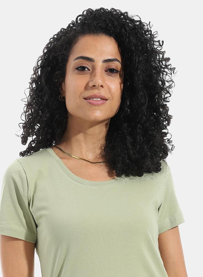 Xtcy Single Lycra Half Sleeve Wide Neck Bodysuit women Lightolive 2xl b32-Lightolive-2xl - Image 4