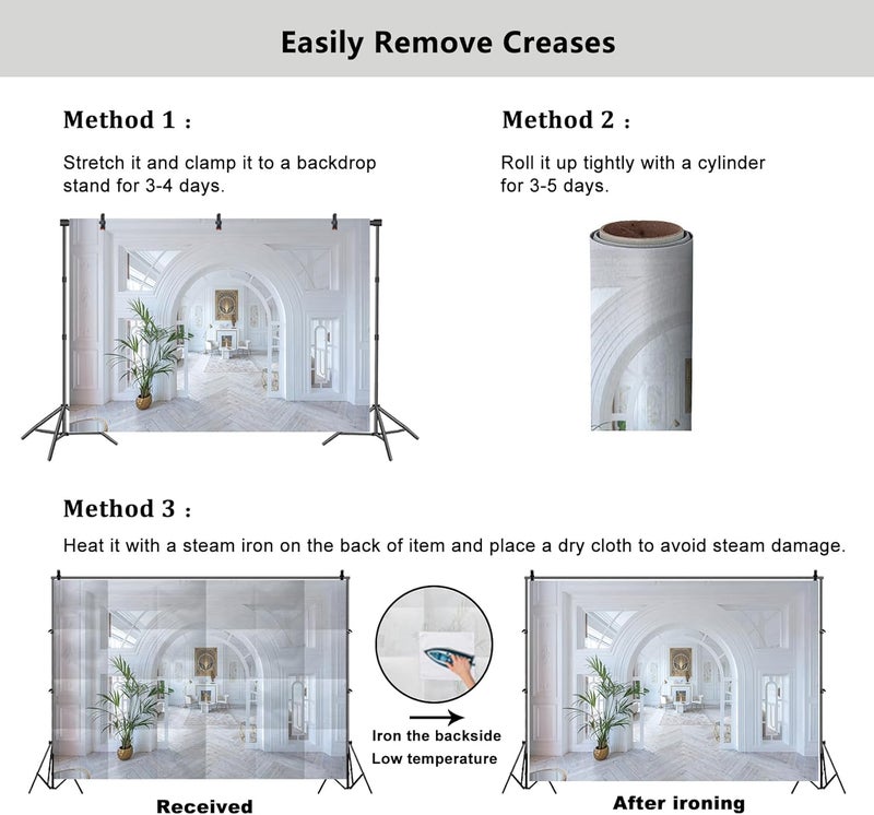 YongFoto خلفية يونغ فوتو الكلاسيكية الأوروبية لغرفة داخلية 10x8 قدم باب مقوس بأسلوب بوهيمي حديث نوردك لخلفية تصوير حفلات أعياد الميلاد والزفاف وبورتريهات تصوير استوديو الصور - Image 4