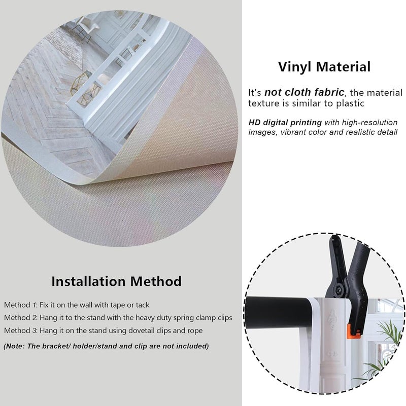 YongFoto خلفية يونغ فوتو الكلاسيكية الأوروبية لغرفة داخلية 10x8 قدم باب مقوس بأسلوب بوهيمي حديث نوردك لخلفية تصوير حفلات أعياد الميلاد والزفاف وبورتريهات تصوير استوديو الصور - Image 3