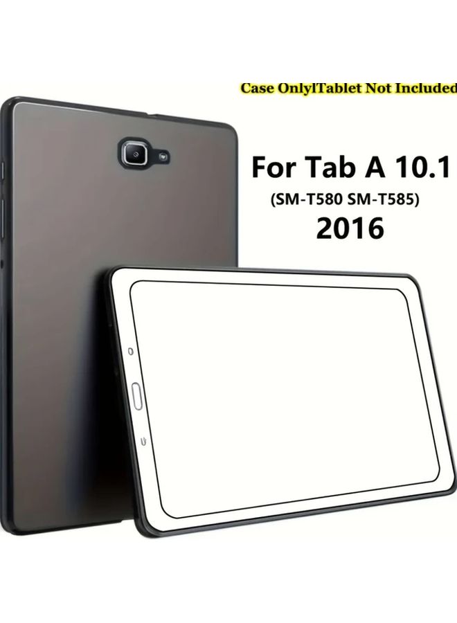 Matte Shockproof Flexible Tablet Cover for Tab A 10.1 T580 T585 Black - Image 1