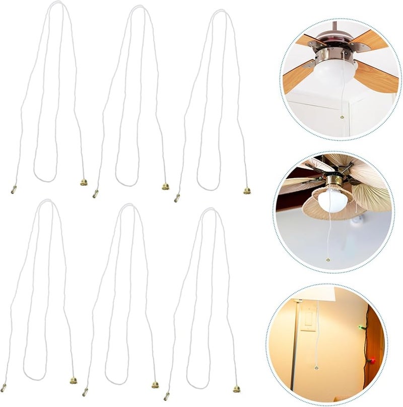 ميكيكيت 10 حزمة حبل سحب سقف تمديد سلسلة قطنية لمفتاح الضوء والمروحة - Image 5