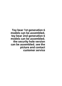 1 Teddy Bear 1 Generation Bear Hand-held 2 Generation Bear Hand-held Security Vulnerabilities Can Be Assembled-Color:Dream Set Cannot Be Assembled