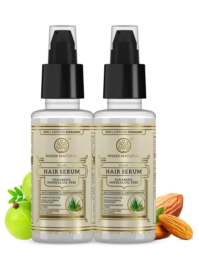 كادي نيتشورال سيروم الشعر الطبيعي من خادي، عبوة من قطعتين (٥٠ مل*٢) | ١٠٠ مل - Image 1