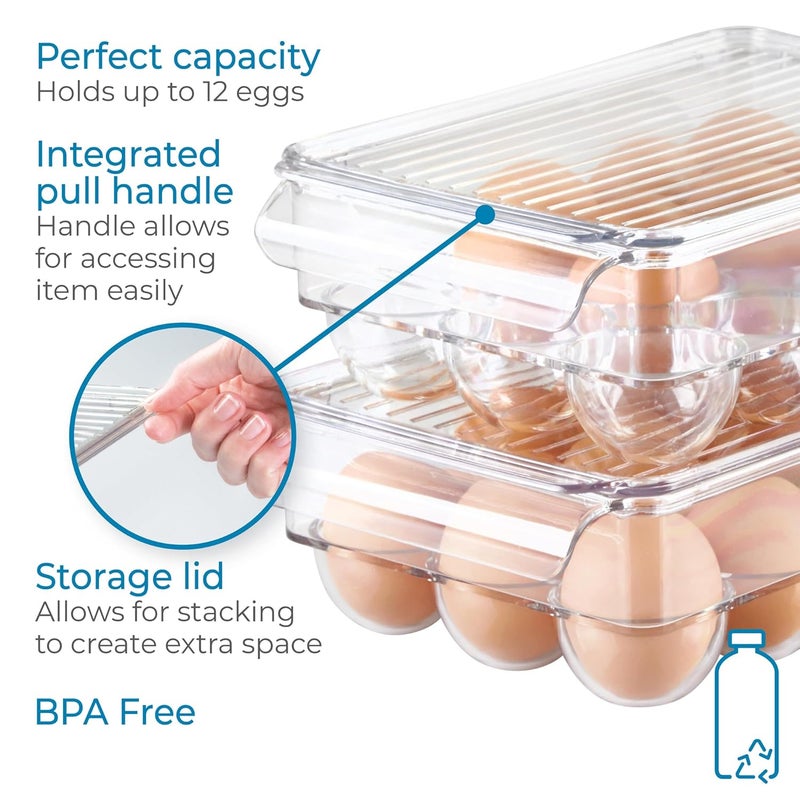 InterDesign Fridge Binz Egg Holder Small Clear - Image 4