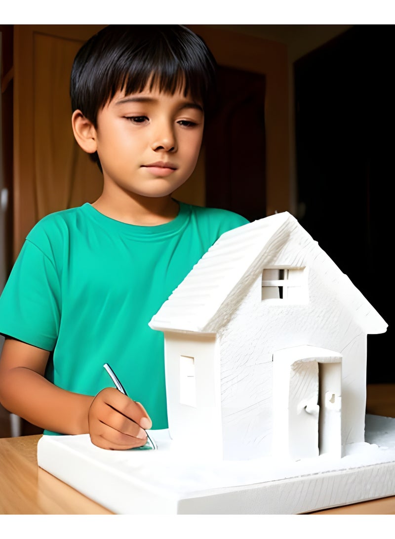 كرافت ماجيك صفائح رغوة بوليسترين 1 سم - A4 (10 عبوات) | خفيف الوزن ، متين للحرف اليدوية ، النحت ، صنع النماذج ، مشاريع DIY ، ديكور المنزل والتعبئة - Image 5