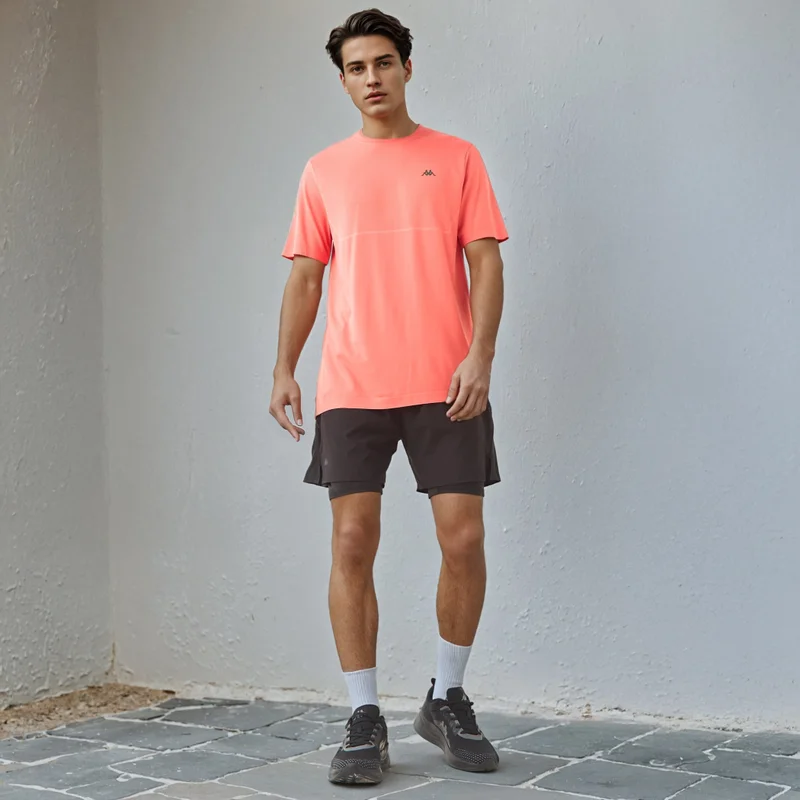 ADOT by Splash Kappa Logo Print Running Shorts with Inner Shorts