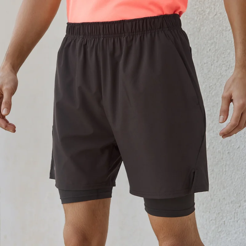 ADOT by Splash Kappa Logo Print Running Shorts with Inner Shorts
