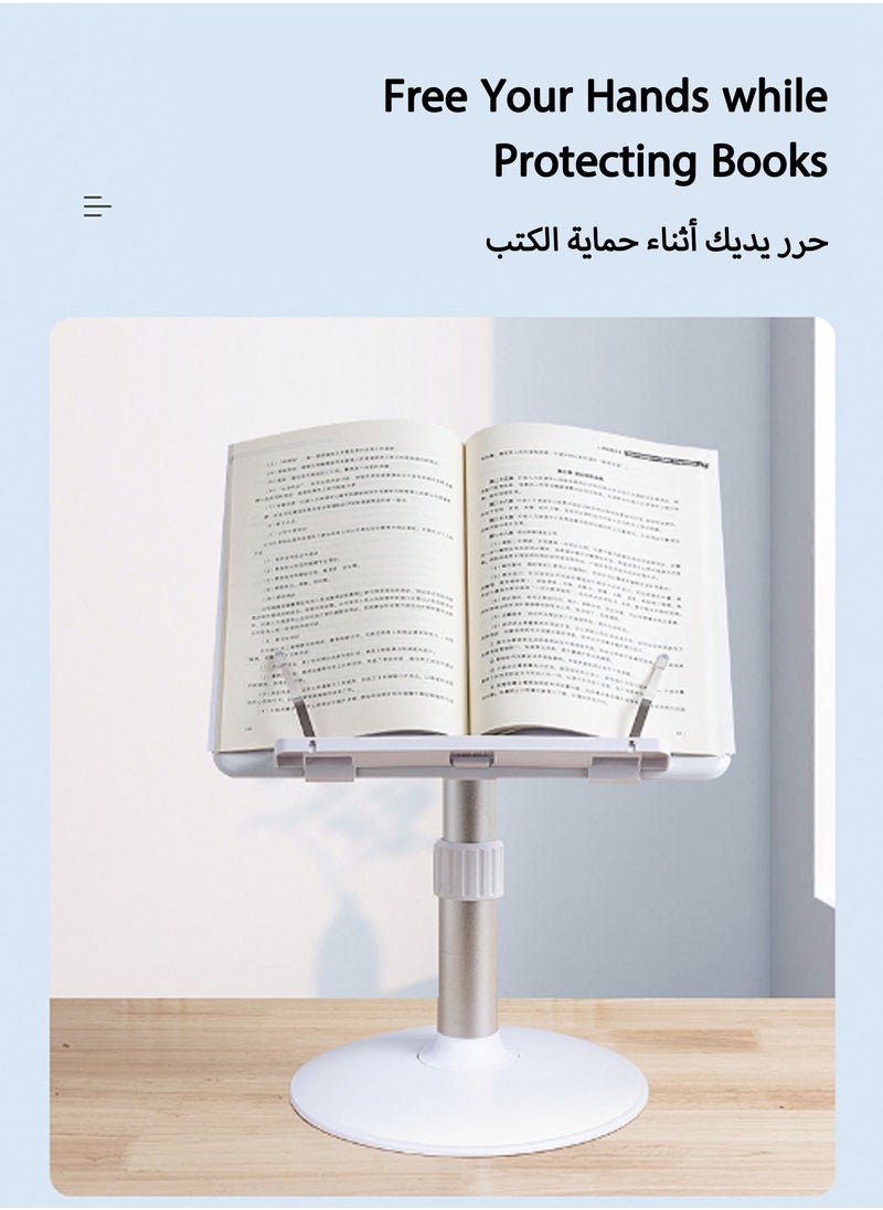 Jourvent - Floor-Standing Book Stand, Standing Laptop Projector Recipe Tablet Stand for Display, Height & Flat Plate Adjustable for Podium Stand - Image 1