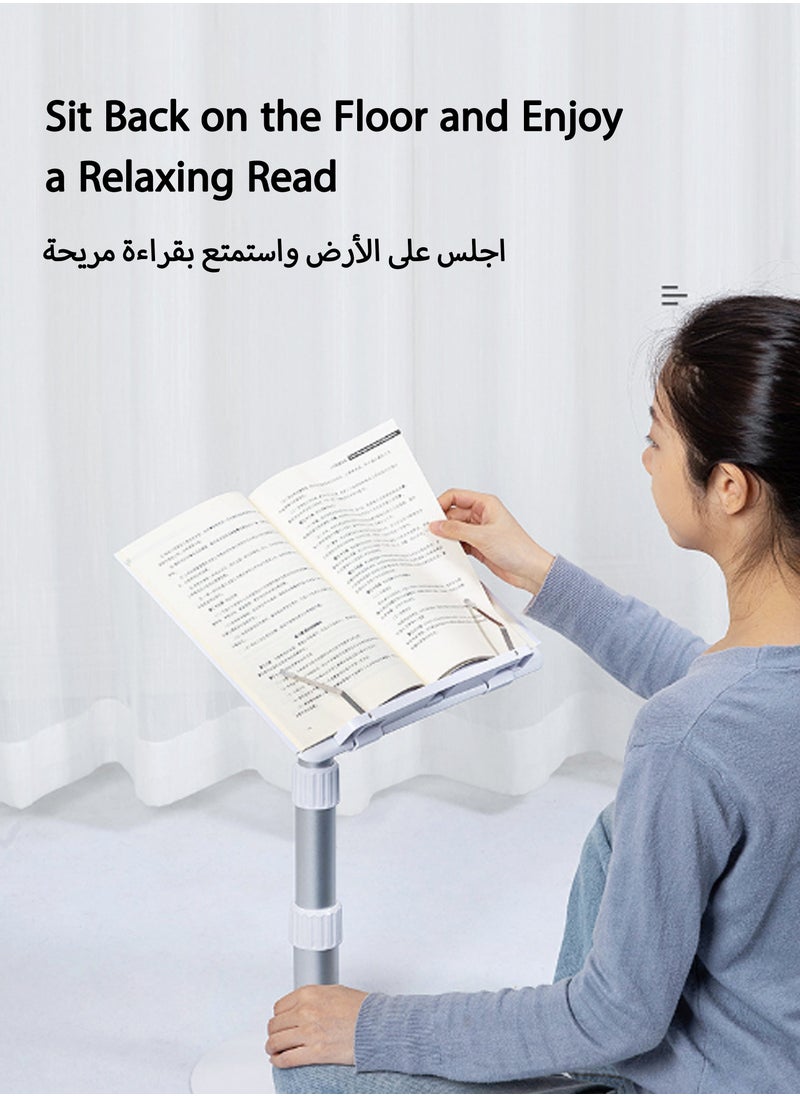 Jourvent - Floor-Standing Book Stand, Standing Laptop Projector Recipe Tablet Stand for Display, Height & Flat Plate Adjustable for Podium Stand - Image 1