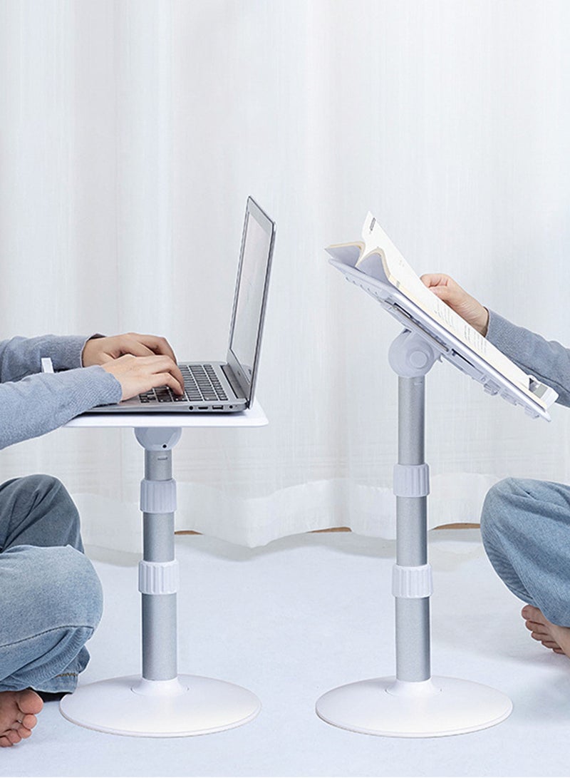 Jourvent Floor-Standing Book Stand, Standing Laptop Projector Recipe Tablet Stand for Display, Height & Flat Plate Adjustable for Podium Stand  - Image 1