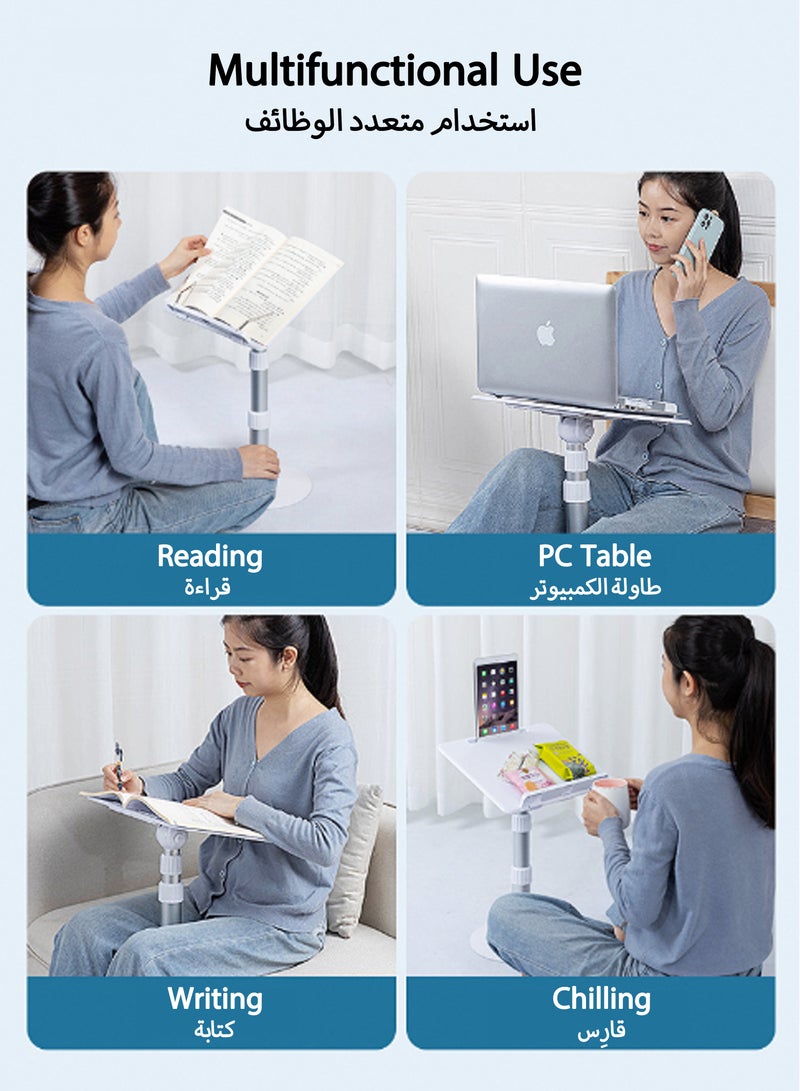 حامل كتب قائم على الأرض، حامل كمبيوتر محمول قائم، حامل وصفات للعرض، ارتفاع ولوحة مسطحة قابلة للتعديل لحامل المنصة