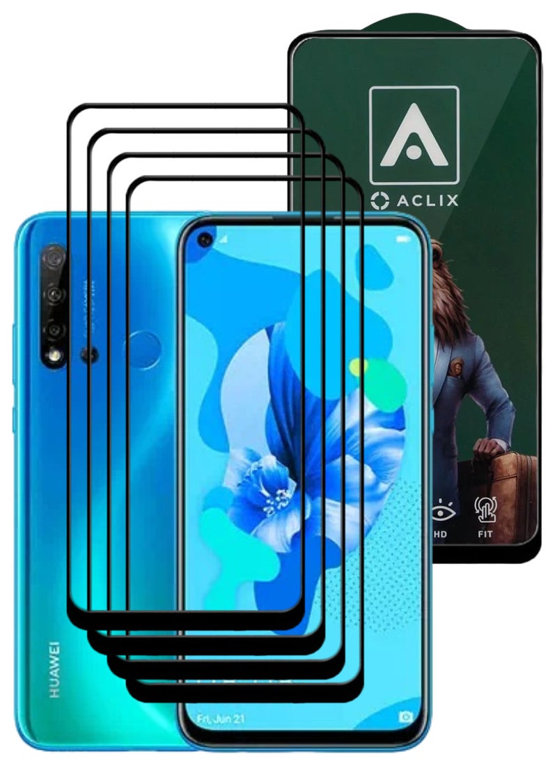 ACLIX 4 Pieces Antistatic ESD Dustproof Premium Quality High Definition Tempered Glass Screen Protector Designed For Huawei nova 5i - Image 1