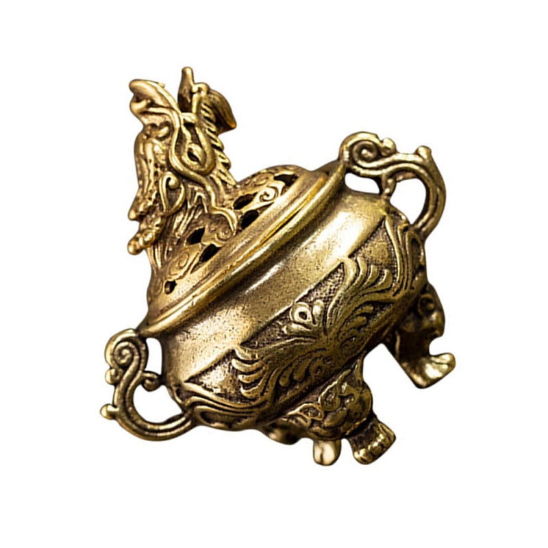Brass Tripod Incense Burner Holder For Cone Coil Home Decor Aromatherapy - Image 2