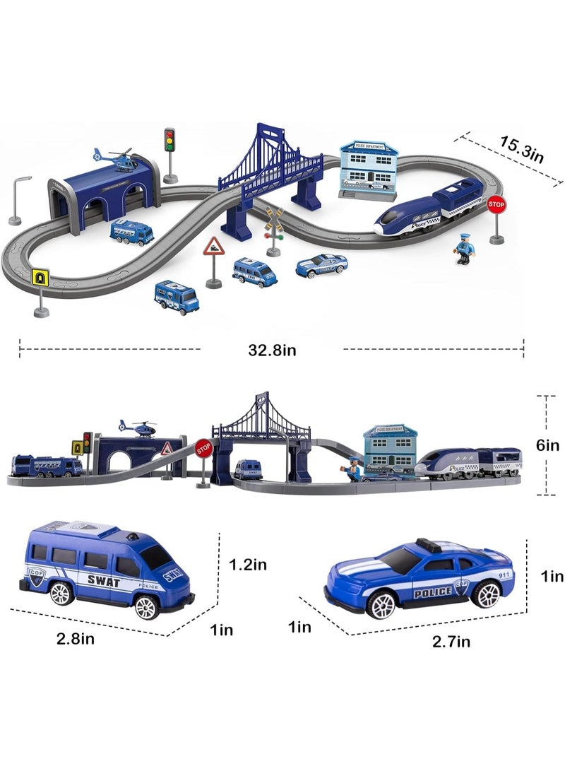 general Electric Train Boy Playset, 66 Piece Battery Powered Train Set with Track Magnetic Connection, DIY Rail Car Kids Toy Puzzle Assembly Blocks Track Magnetic Train Theme Set - Image 4