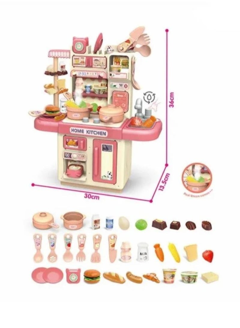 Generic - Children's kitchen with water tap and a set of basic kitchen pieces, size: height 36cm*30cm*width 13.5cm - Image 1