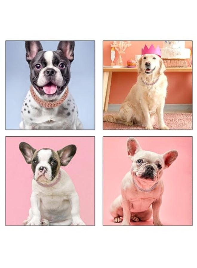 سلسلة كوبية مرصعة بالألماس للقطط والجراء، طوق كريستالي للحيوانات الأليفة، إكسسوار أنيق للحيوانات الأليفة، سلسلة معدنية زخرفية (10 بوصات) - Image 4