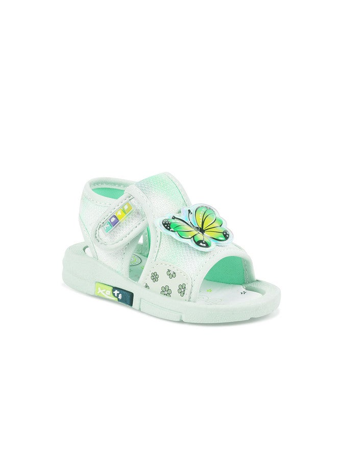 KATS Kids Green Comfort Sandals with Butterfly Design - Image 2