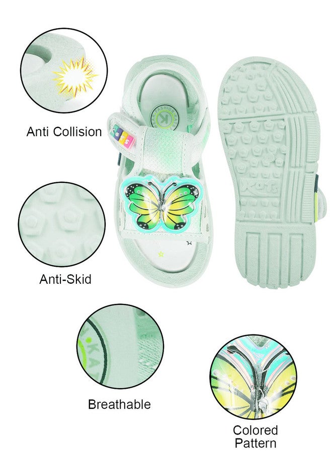 KATS Kids Green Comfort Sandals with Butterfly Design - Image 5
