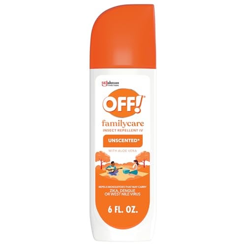 OFF! FamilyCare Insect & Mosquito Repellent Spritz, Unscented Bug spray with Aloe-Vera, 7% Deet, 6 oz - Image 1