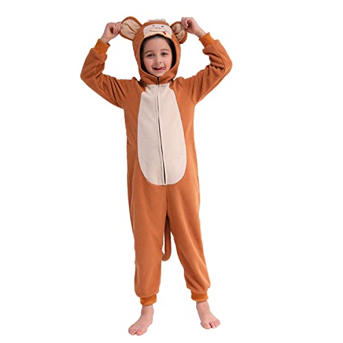 Sincere Party Fleece Monkey Onesie Monkey All in One Halloween Costume for Kids S46 - Image 5