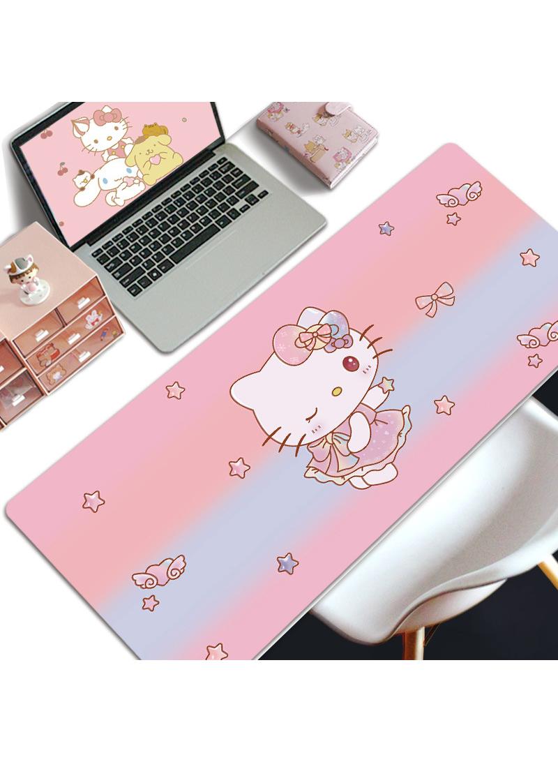 Y&D Hello Kitty Gift For Girls Gaming Mouse Pad Extended Large Mat Desk Pad Stitched Edges Mousepad Long Mouse Pad And Non-Slip Rubber Base Mice Pad 800X300X4mm  - Image 1