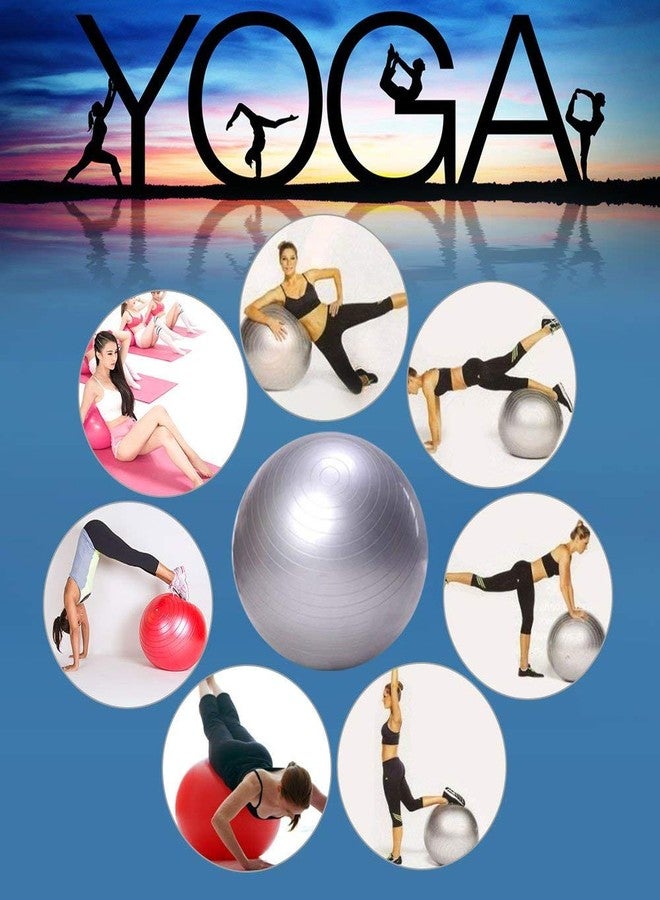 Relieftoᵀᴹ Yoga Fitness Ball 65 cm Utility Yoga Balls Anti Burst Yoga Ball Fitness Gym Exercise Yoga Ball - Image 3