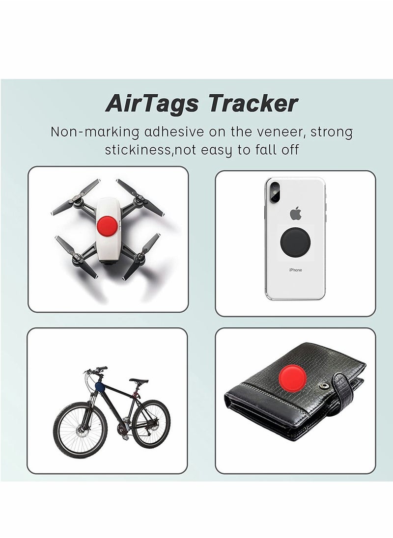 Generic - AirTag Case, AirTag Holder, AirTag Accessories, Silicone Pasteable, Waterproof-Anti-Scratch Sticker AirTag Case, Air Tag Holder for Kids, for Apple Airtag, 2 Packs (Black) - Image 1
