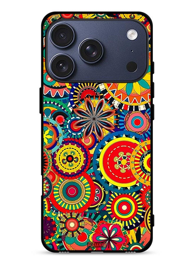 Tolwak Apple iPhone 17 Pro Protective Case Cover Colorful Mandala Pattern - Image 1