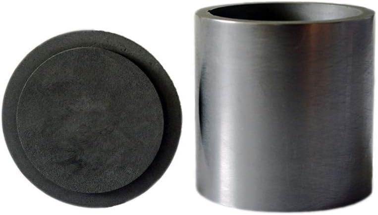 OTOOLWORLD Smelting Lab Graphite Crucible with Cover Lab Supply 60MM X 60MM - Image 1