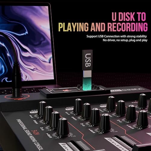 da.beatz. DaBeatz DJ 626U- 3 Channel dj mixer, Audio Mixer With Digital Echo For Parties, Stage Effects, Weddings, Diwali Giving Your Occasion An Impressive Output. (Black) - Image 5