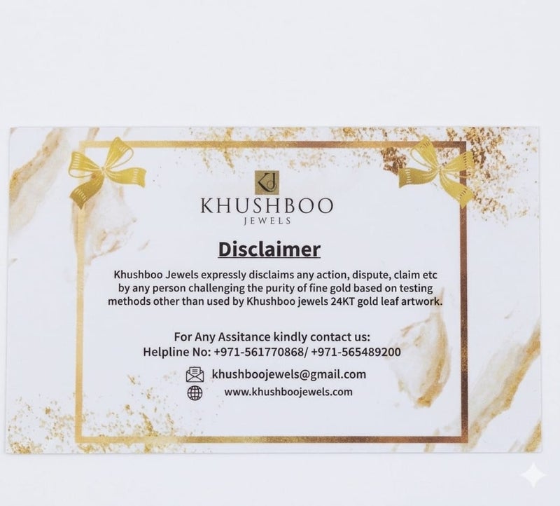 KHUSHBOO JEWELS إطار صليب من الذهب الخالص 24 قيراط (11*9 سم) - Image 3