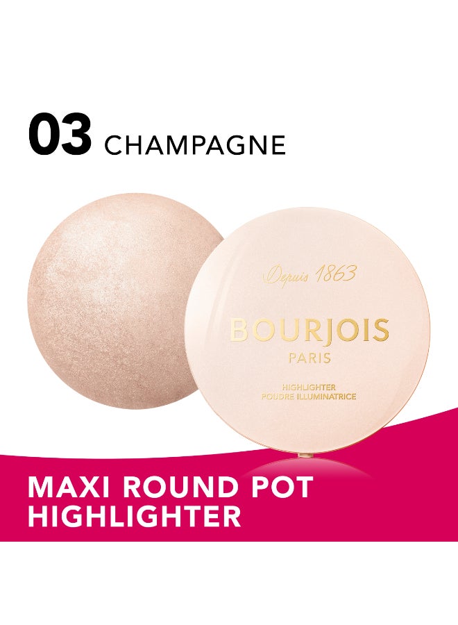 BOURJOIS PARIS Maxi Round Pot Highlighter - 003 - Champagne - Image 2