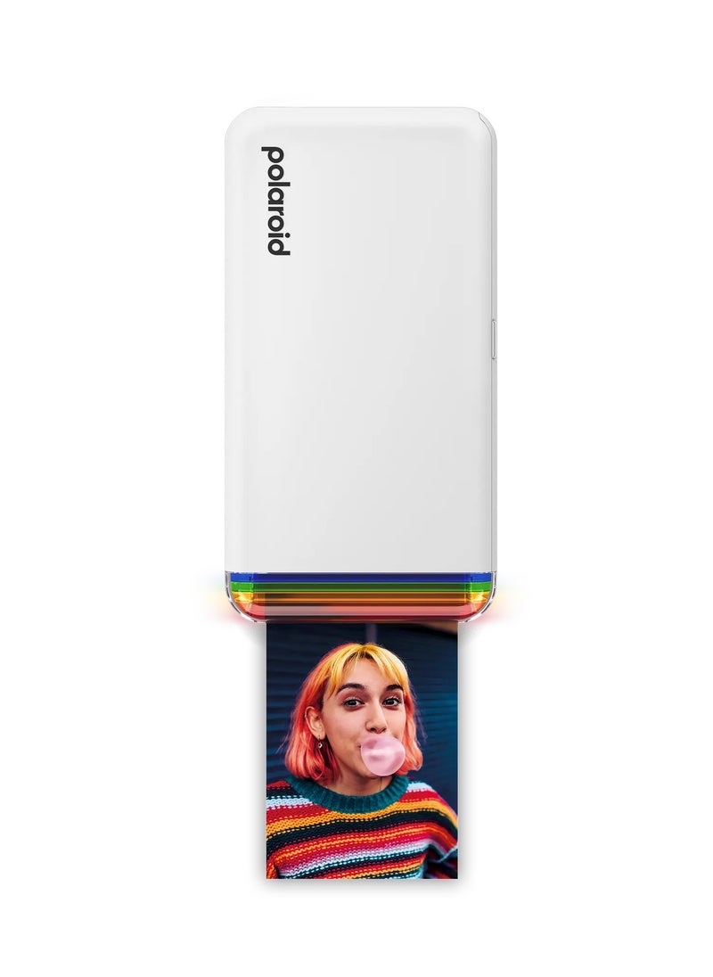 Polaroid Polaroid Hi-Print Gen 2 White Portable Pocket Photo Printer Made in Korea 2x3 Inch Sticky-Back Paper Bluetooth Wireless Printing for iOS & Android Compact Dye Sublimation Mini Printer for Instant Mobile Photos  - Image 1