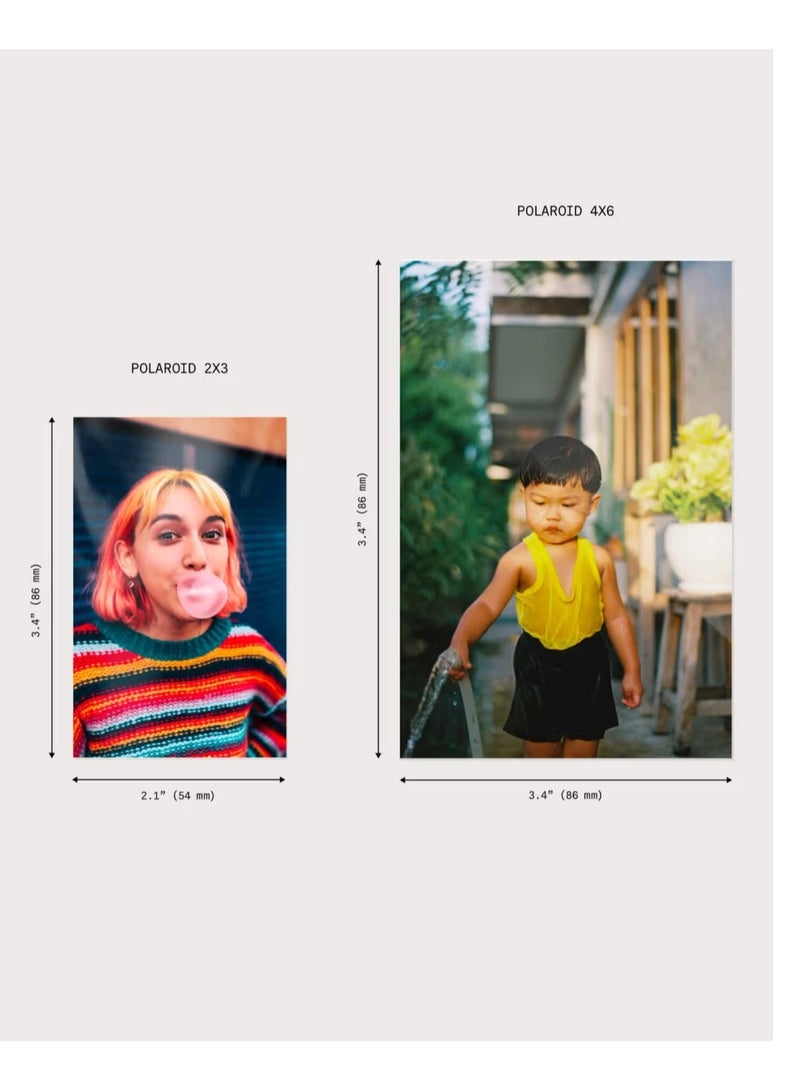Polaroid Polaroid Hi-Print Gen 2 White Portable Pocket Photo Printer Made in Korea 2x3 Inch Sticky-Back Paper Bluetooth Wireless Printing for iOS & Android Compact Dye Sublimation Mini Printer for Instant Mobile Photos  - Image 4
