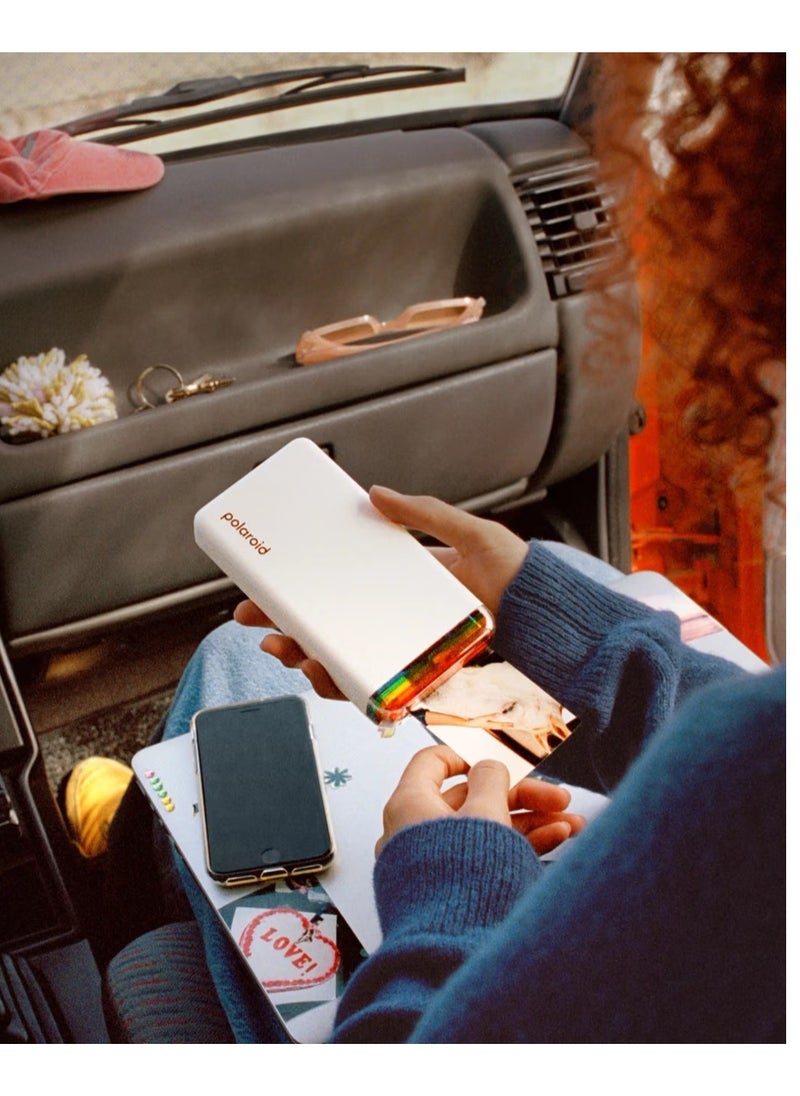 Polaroid Polaroid Hi-Print Gen 2 White Portable Pocket Photo Printer Made in Korea 2x3 Inch Sticky-Back Paper Bluetooth Wireless Printing for iOS & Android Compact Dye Sublimation Mini Printer for Instant Mobile Photos  - Image 2