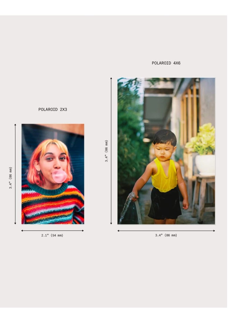 Polaroid Hi-Print Gen 2 White Portable Pocket Photo Printer Made in Korea 2x3 Inch Sticky-Back Paper Bluetooth Wireless Printing for iOS & Android Compact Dye Sublimation Mini Printer for Instant Mobile Photos