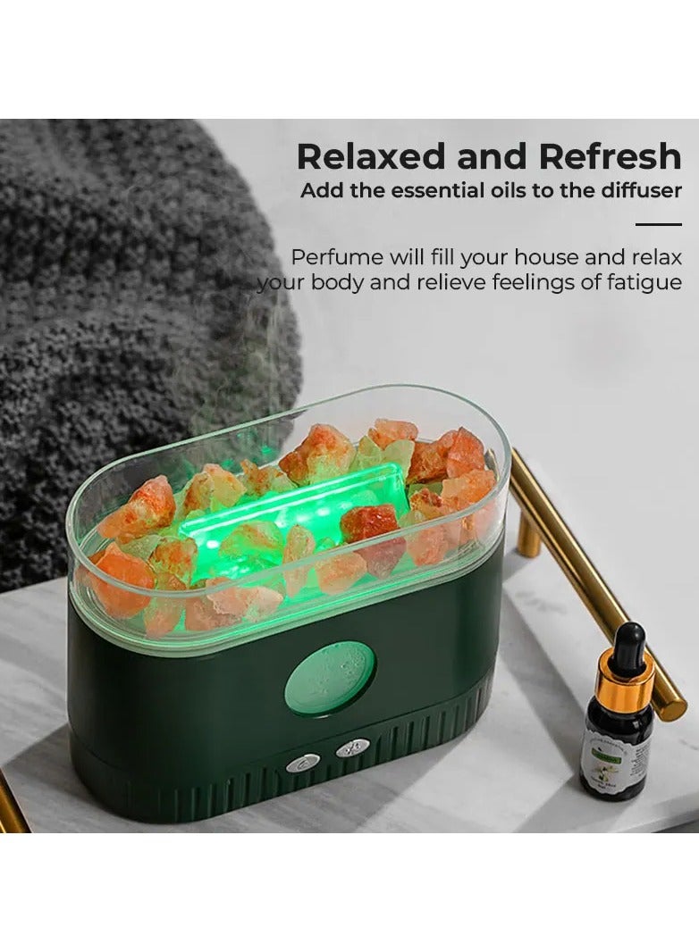 Salt Lamp Aroma Diffuser 200ML Large Capacity Water Tank  4 Colors Essential Oil Steam Generator Electric Scent For Home And Bedroom  - Image 2