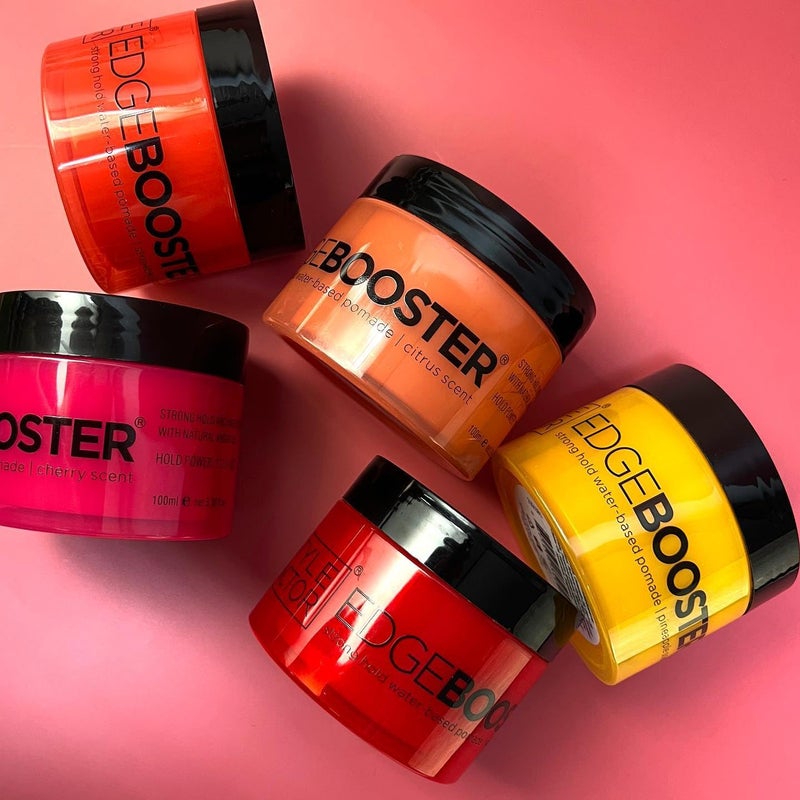 EDGEBOOSTER Style Factor Edge Booster Strong Hold Water-Based Pomade 3.38oz-Raspberry Scent - Image 4
